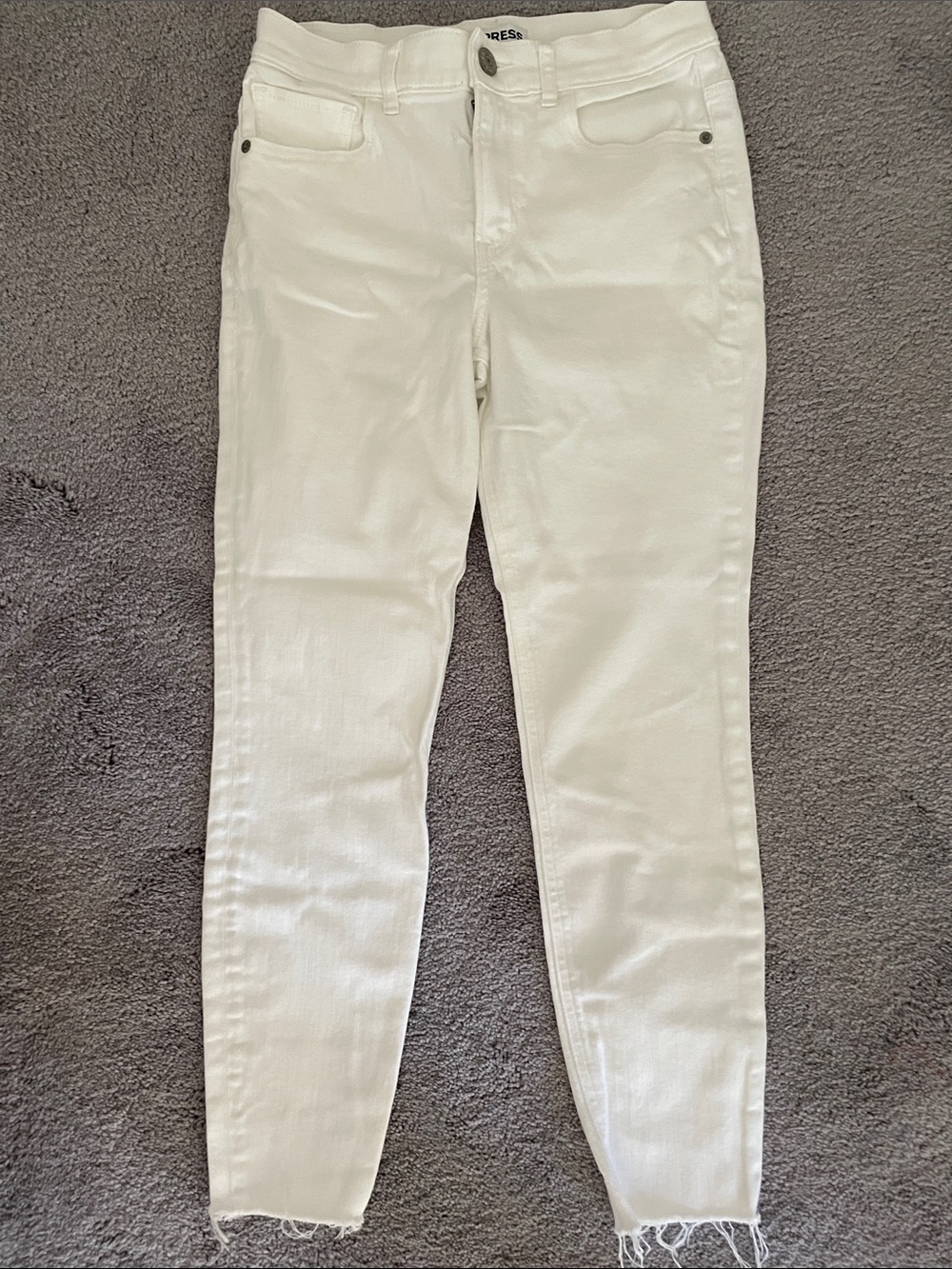 Express White High-Rise Skinny Jeans